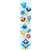 This is a beautiful Kashub floral pattern printed on a bookmark with a pale blue backround.