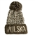 Display your Polish heritage!.  Stretch ribbed-knit winter cap with the word Polska Easy care acrylic fabric. Once size fits most. Made In Poland.
