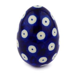 Polish Pottery 2" Egg figurine. Hand made in Poland.