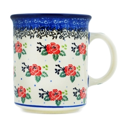 Polish Pottery 8 oz. Everyday Mug. Hand made in Poland and artist initialed.