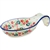 Polish Pottery 7" Spoon Rest. Hand made in Poland and artist initialed.