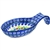 Polish Pottery 7" Spoon Rest. Hand made in Poland. Pattern U4256 designed by Barbara Fidelus.