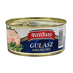 Polish chopped pork in a pull top can. Made with Pork, pork skins, water, walt, sodium phosphate, pepper, sodium nitrite