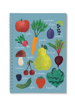 The notebook has 50 sheets. The pages are smooth, and in the lower right corner there are 3 small pierogi. Each notebook has been designed and manufactured in Poland.. Perfect for you to add pictures, scrapbook cut outs etc. Ideal for use as a journal, sc