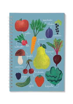The notebook has 50 sheets. The pages are smooth, and in the lower right corner there are 3 small pierogi. Each notebook has been designed and manufactured in Poland.. Perfect for you to add pictures, scrapbook cut outs etc. Ideal for use as a journal, sc