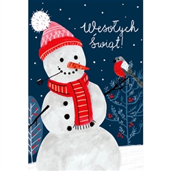 Post Card Inscription:WesoÅ‚ych ÅšwiÄ…t! translated: Merry Christma! post card size 4" x 6" - 10cm x 15cm.