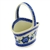 Polish Pottery 5" Basket with Handle. Hand made in Poland and artist initialed.