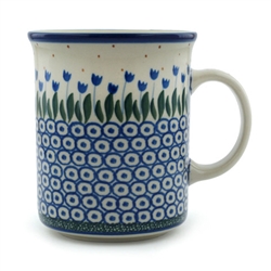 Polish Pottery 20 oz. Everyday Mug. Hand made in Poland and artist initialed.