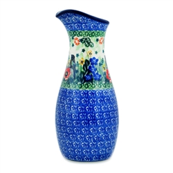 Polish Pottery 10.5" Carafe. Hand made in Poland. Pattern U2990 designed by Maria Starzyk.