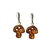 Baltic Amber Mushroom Earrings. Cognac Amber Sterling Silver Mushroom Post Dangle. Cognac amber stone set in .925 sterling silver. Genuine Baltic Amber jewelry Size is approx 0.9" x 0.5"