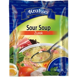 Krakus Polish Style White Borsch-Zurek Soup is delicious and easy to make. Instructions in Polish and English.  4 servings.