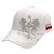 Stylish white cap with silver and white thread embroidery. The cap features a silver Polish Eagle with gold crown and talons. Features an adjustable cloth and metal tab in the back. Designed to fit most people.