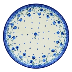 Polish Pottery 10.5" Dinner Plate. Hand made in Poland and artist initialed.