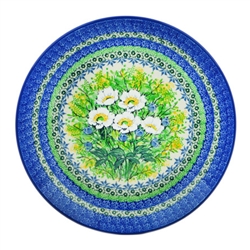 Polish Pottery 10.5" Dinner Plate. Hand made in Poland. Pattern U5014 designed by Maria Starzyk.