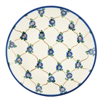 Polish Pottery 10" Dinner Plate. Hand made in Poland and artist initialed.