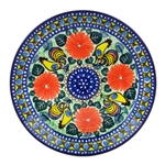 Polish Pottery 10" Dinner Plate. Hand made in Poland. Pattern U2617 designed by Monika Kuczynska.