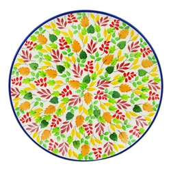 Polish Pottery 10" Dinner Plate. Hand made in Poland. Pattern U4909 designed by Teresa Liana.