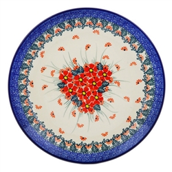 Polish Pottery 10" Dinner Plate. Hand made in Poland. Pattern U5007 designed by Maria Starzyk.