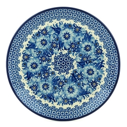 Polish Pottery 10" Dinner Plate. Hand made in Poland. Pattern U243 designed by Krystyna Deptula.