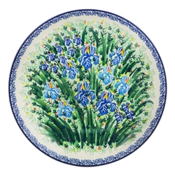 Polish Pottery 10" Dinner Plate. Hand made in Poland. Pattern U2712 designed by Barbara Makiela.