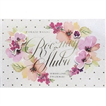 A beautiful Wedding Anniversary card in Polish language.
â€‹The front of this card is dazzling with glitter and the flowers are raised with text in hot stamped gold to make this the most elegant presentation!