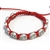 10 Divine Mercy medalion beads on a Red - Slipknot Adjustable Bracelet. Images are .13" H, and .38" D