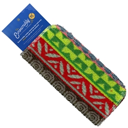 The worlds best multi-purpose scrubby! This is a size large: 9" x 9"  with designs that vary, all are colorful! and made in Poland!
The EuroSCRUBBY makes clean up fast and easy, plus itâ€™s safe for almost all surfaces, including cleaning vegetables!!!