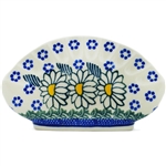 Polish Pottery 5" Napkin Holder. Hand made in Poland and artist initialed.