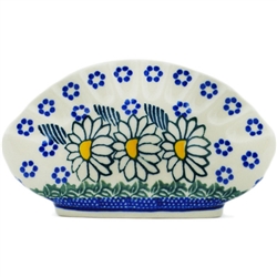 Polish Pottery 5" Napkin Holder. Hand made in Poland and artist initialed.