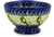 Polish Pottery 6" Footed Cereal Bowl. Hand made in Poland and artist initialed.