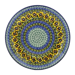 Polish Pottery 10" Dinner Plate. Hand made in Poland. Pattern U294 designed by Maryla Iwicka.