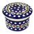 Polish Pottery 4.5" European Butter Crock. Hand made in Poland and artist initialed.