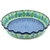 Polish Pottery 10" Fluted Pie Dish. Hand made in Poland. Pattern U1237 designed by Kinga Nizialek.