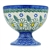 Polish Pottery 4" Pedestal Dessert Bowl. Hand made in Poland and artist initialed.