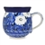 Polish Pottery 11 oz. Bubble Mug. Hand made in Poland. Pattern U4923 designed by Maria Starzyk.