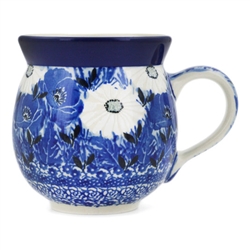 Polish Pottery 11 oz. Bubble Mug. Hand made in Poland. Pattern U4923 designed by Maria Starzyk.