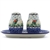 Polish Pottery 7" Salt and Pepper Set. Hand made in Poland and artist initialed.