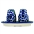 Polish Pottery 7" Salt and Pepper Set. Hand made in Poland. Pattern U1473 designed by Maryla Iwicka.