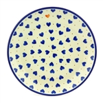 Polish Pottery 8" Dessert Plate. Hand made in Poland and artist initialed.