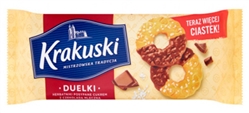 These delicious biscuits have sugar sprinkles an a milk chocolate covering half.   Made of high-quality wheat flour without the addition of artificial colors and hardened fat.