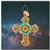 Transport yourself to the tranquility of a church sanctuary with this beautiful cross ornament. With colorful detailing mimicking the effect of stained glass, it is sure to bring peace, comfort and connection to all those who need it.
DIMENSIONS: 3.25 in