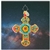 Transport yourself to the tranquility of a church sanctuary with this beautiful cross ornament. With colorful detailing mimicking the effect of stained glass, it is sure to bring peace, comfort and connection to all those who need it.
DIMENSIONS: 3.25 in