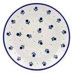 Polish Pottery 8" Dessert Plate. Hand made in Poland and artist initialed.