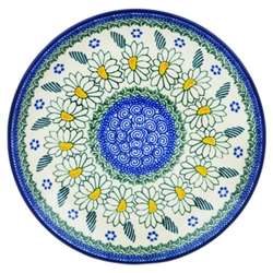 Polish Pottery 8" Dessert Plate. Hand made in Poland and artist initialed.