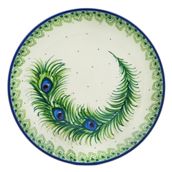 Polish Pottery 8" Dessert Plate. Hand made in Poland and artist initialed.