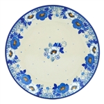 Polish Pottery 8" Dessert Plate. Hand made in Poland and artist initialed.