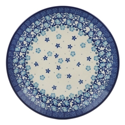 Polish Pottery 8" Dessert Plate. Hand made in Poland and artist initialed.