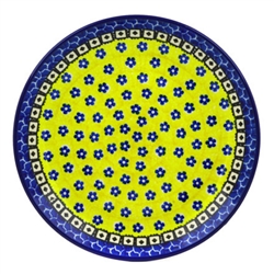 Polish Pottery 8" Dessert Plate. Hand made in Poland and artist initialed.