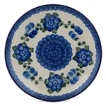 Polish Pottery 8" Dessert Plate. Hand made in Poland and artist initialed.