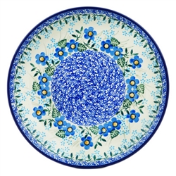 Polish Pottery 8" Dessert Plate. Hand made in Poland and artist initialed.